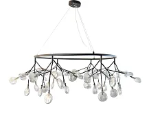 Люстра подвесная Ветта 07521-54A,19(21) Kink Light прозрачная на 54 лампы, основание чёрное в стиле флористика современный Люстра подвесная Ветта 07521-54A,19(21) Kink Light прозрачная на 54 лампы, основание чёрное в стиле флористика современный